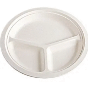 Round Plate with 3 Compartments