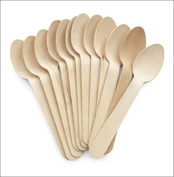 6" Wooden Cutlery Spoon - Image 3